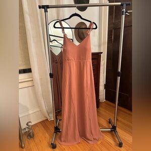 Birdy grey bridesmaid dress in dusty rose chiffon